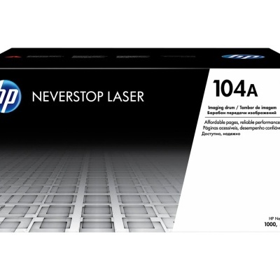 Caixa de toner HP Neverstop Laser 104A preta e branca