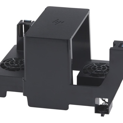 Suporte para PC portátil preto com ventoinhas