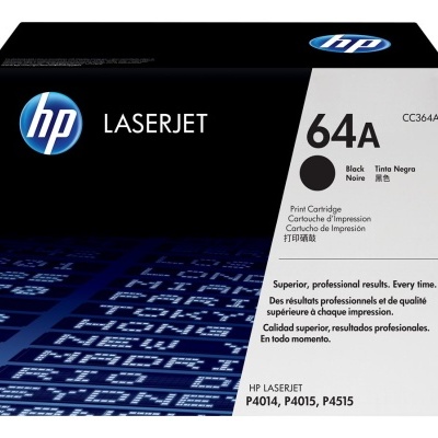 Caixa de toner HP LaserJet 64A preta para impressoras P4014, P4015 e P4515