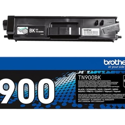 Toner preto Brother TN900BK com embalagem azul e preta