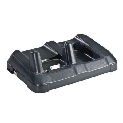 Base de carga preta com dois encaixes verticais