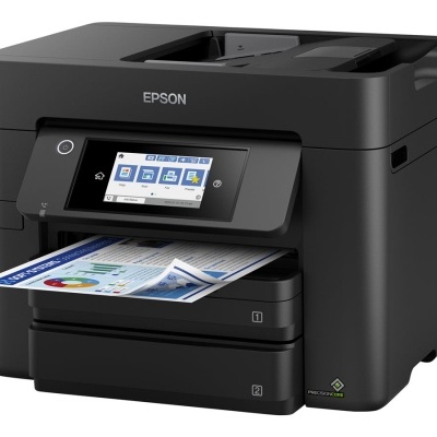 Impressora multifunções Epson preta com ecrã tátil a cores
