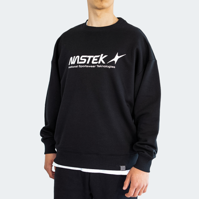 Sweatshirt preta com logo branco NISTEK National Sportswear Teknologies