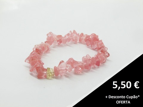 Pulseira CHIP Quartzo Rosa Pulseira CHIP Quartzo Rosa