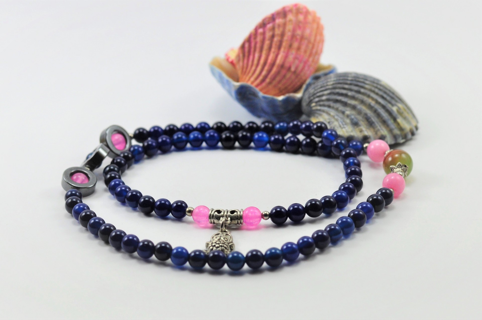 Pulseira Colar Sapo da Sorte Azul escuro Pulseira Colar Sapo da Sorte Azul escuro