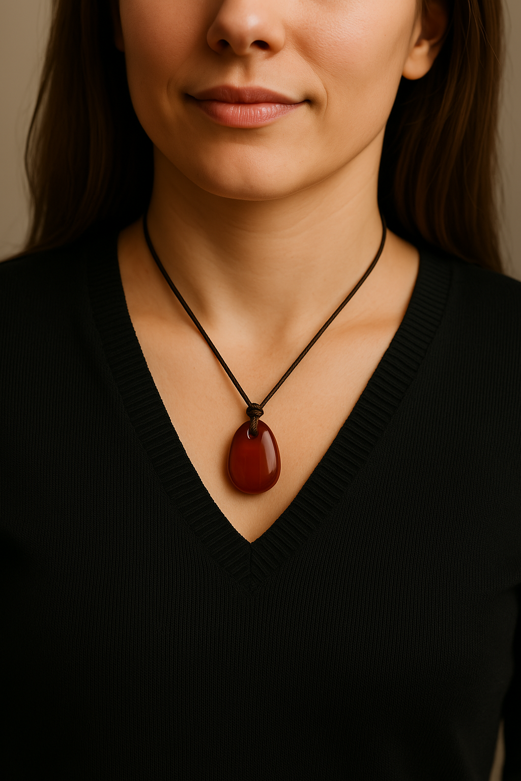 Pendente Pedra Cornalina (signo Leão) Pendente Pedra Cornalina (signo Leão)