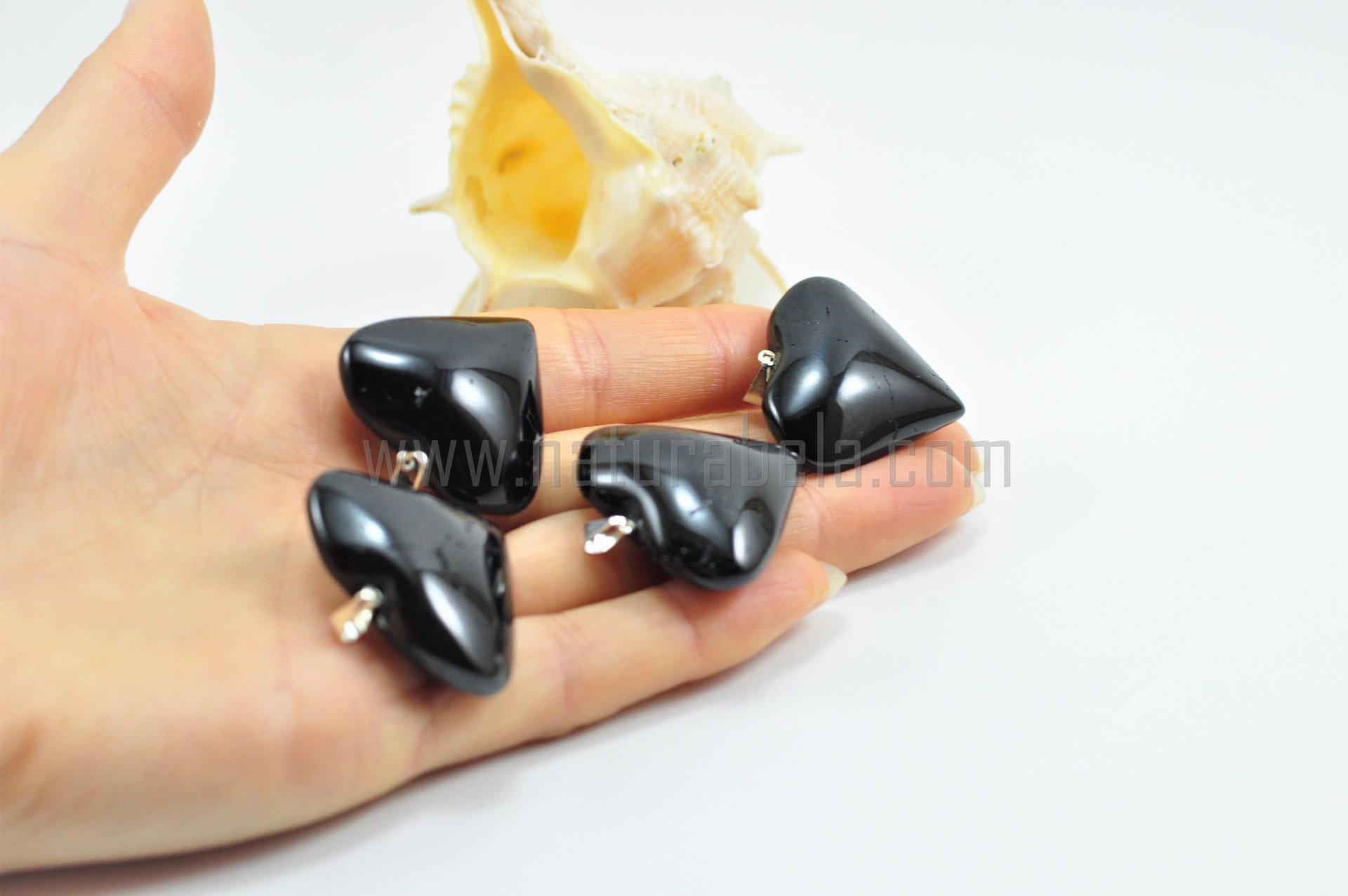 Pendente Coração de Turmalina Negra Pendente Coração de Turmalina Negra