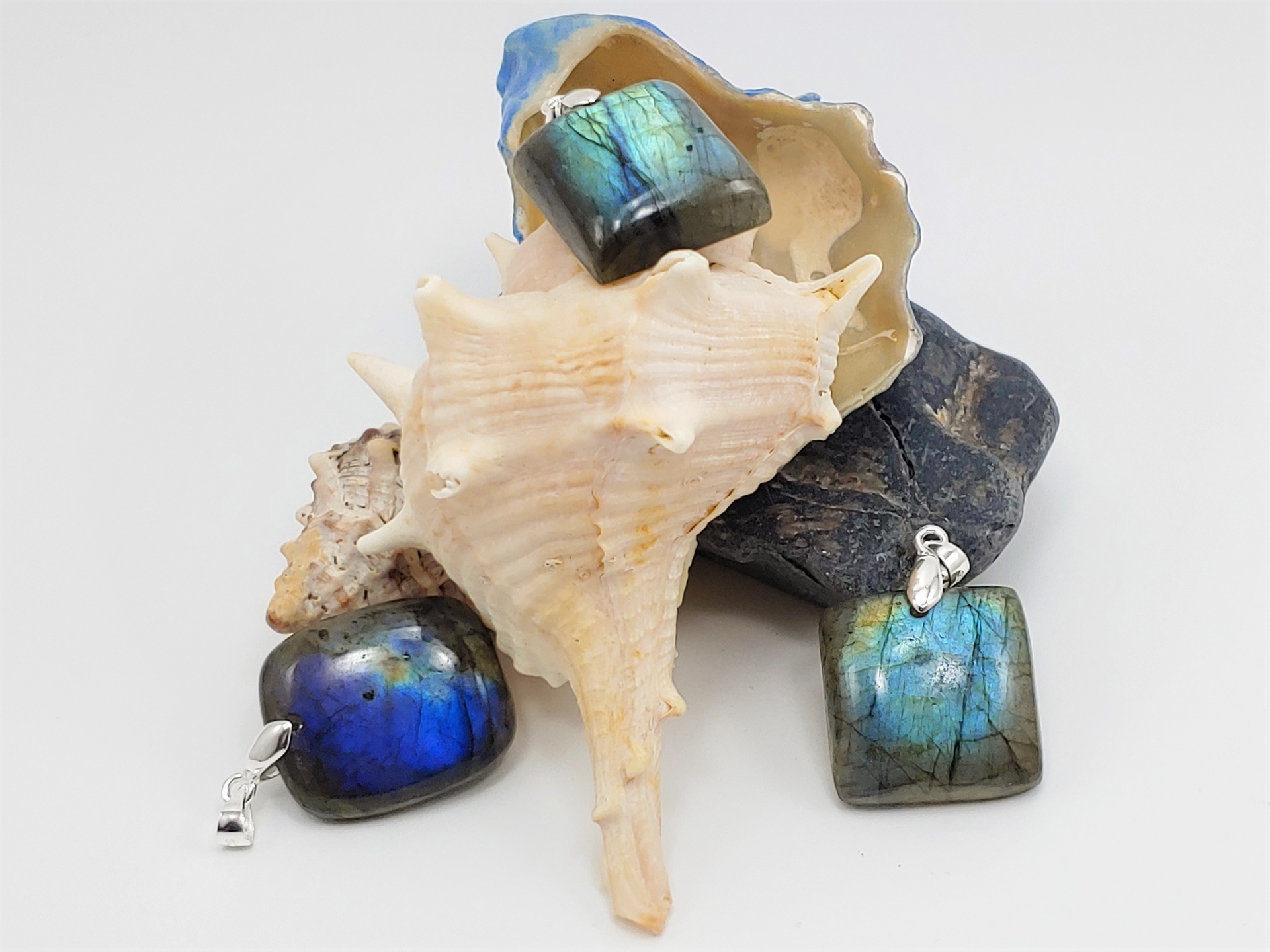 Pendente Labradorite Quadrado Prata Pendente Labradorite Quadrado Prata