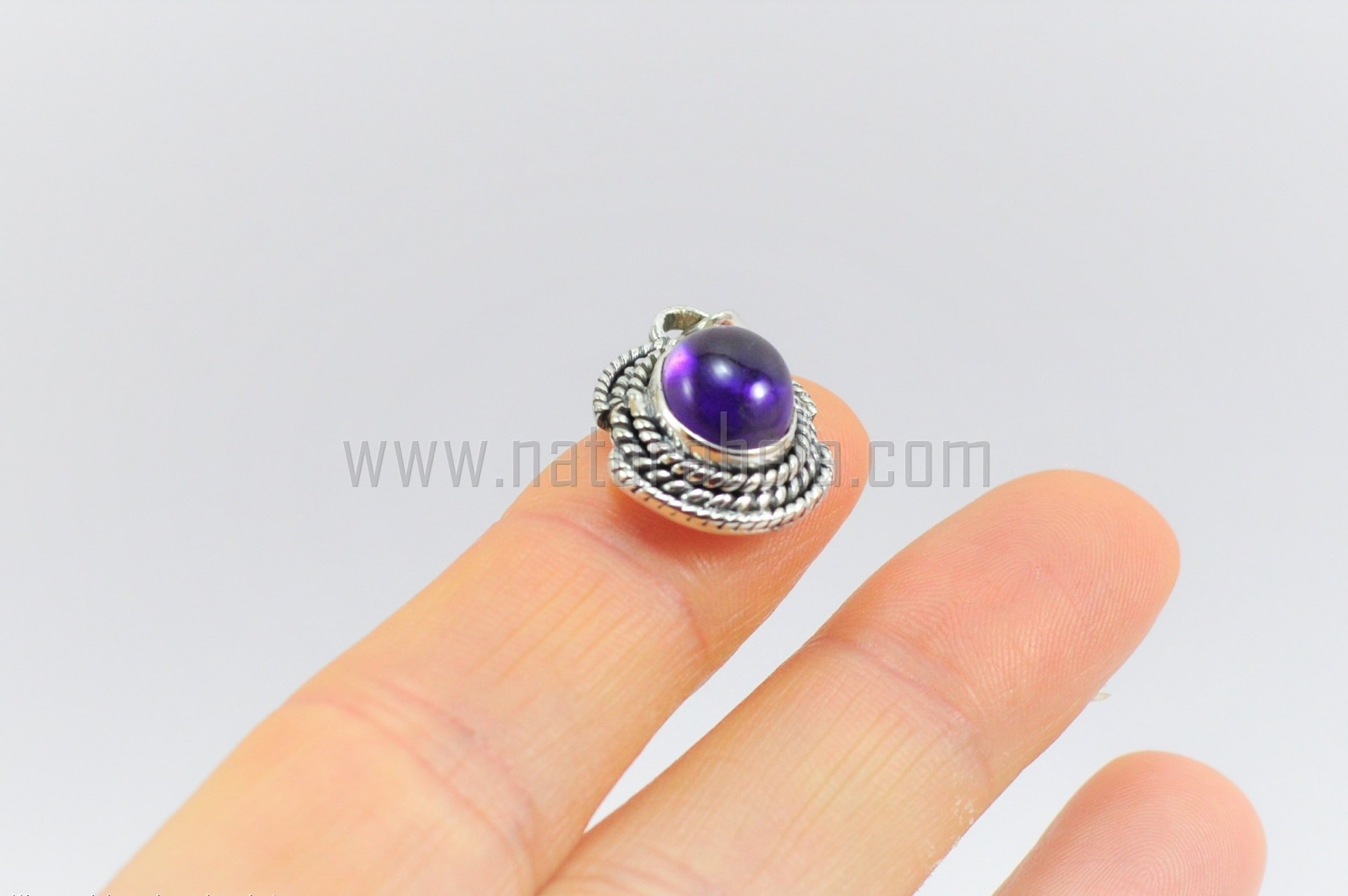 Pendente em Prata com Ametista Pendente em Prata com Ametista