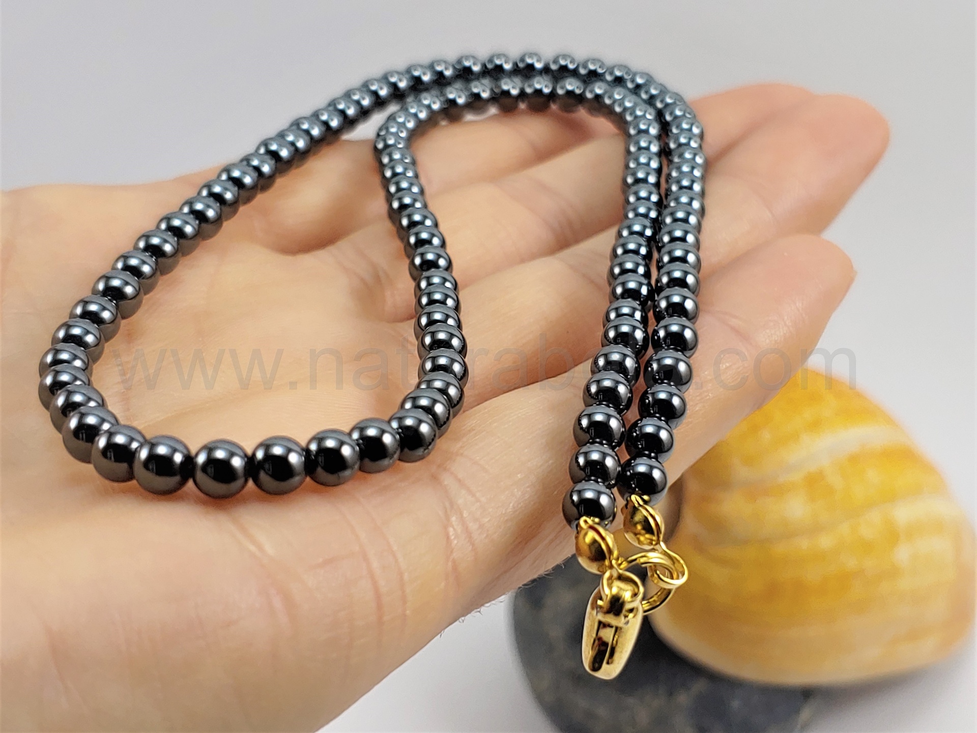 Colar em Hematite bolas 4mm Colar em Hematite bolas 4mm