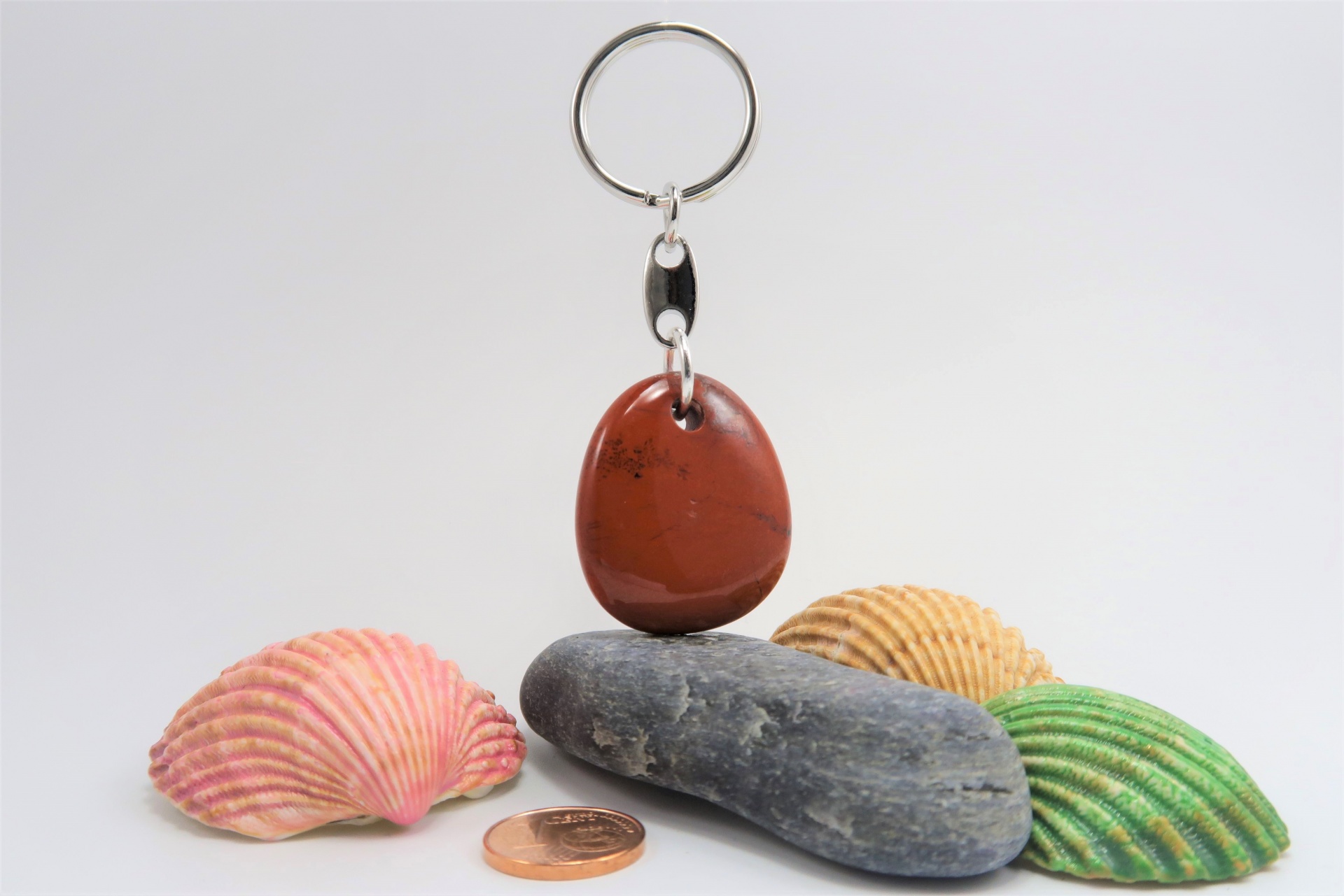 Porta-chaves Signo Carneiro Jaspe Vermelho Porta-chaves Signo Carneiro Jaspe Vermelho