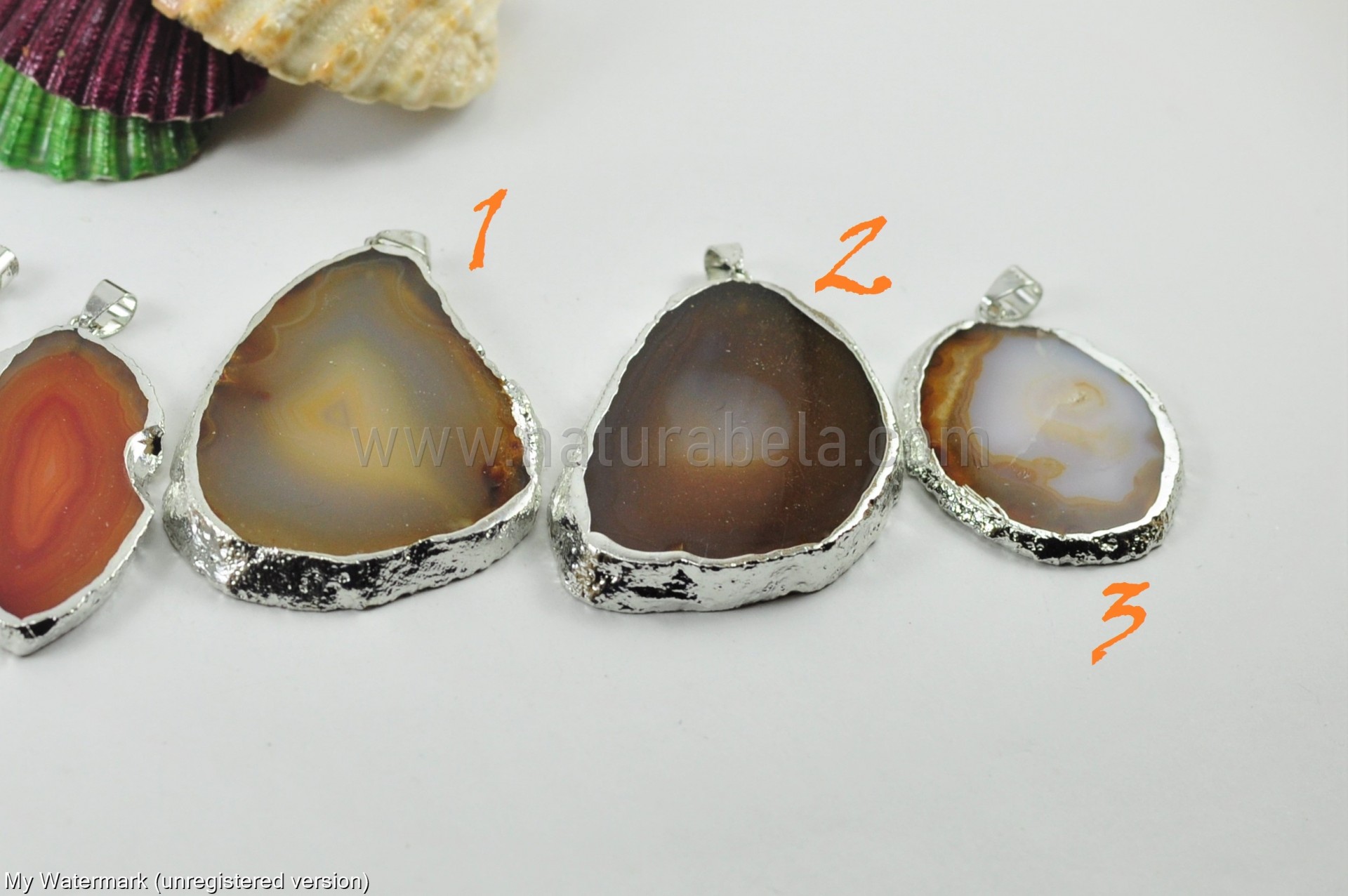 Pendente Chapa de Ágata em Prata 06 Pendente Chapa de Ágata em Prata 06