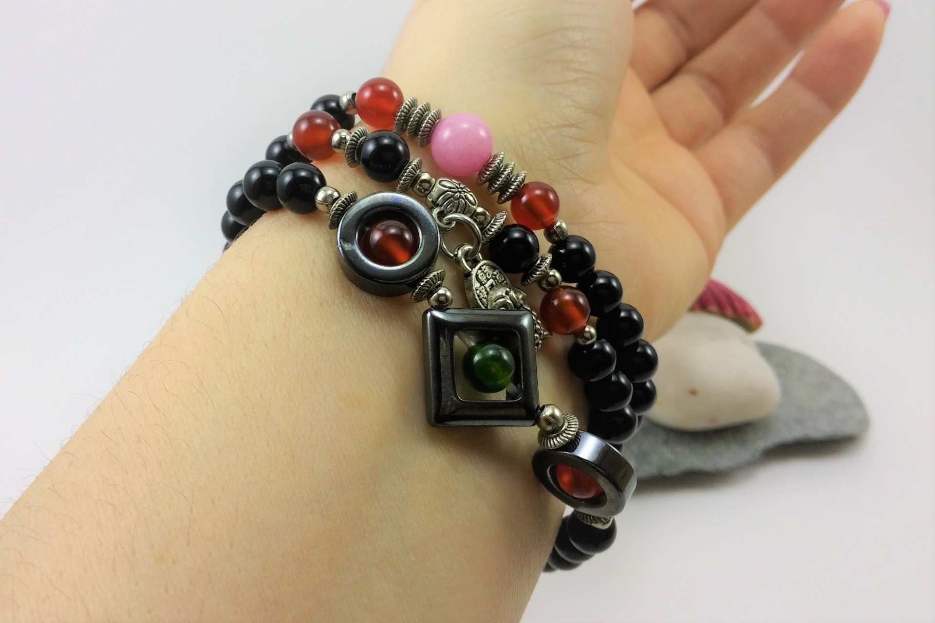 Pulseira Colar Rã do Dinheiro Preta Pulseira Colar Rã do Dinheiro Preta