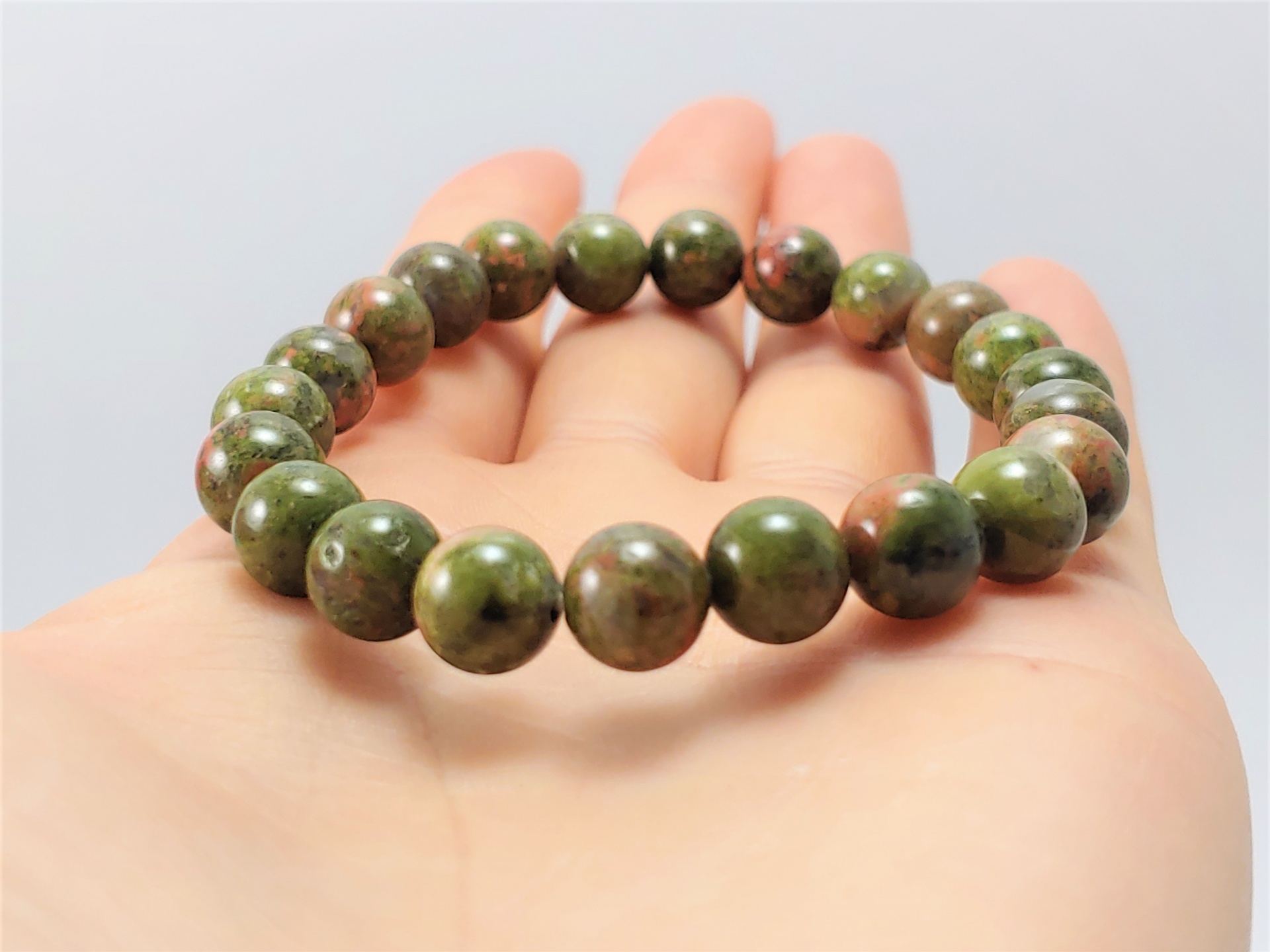 Pulseira de Bolas 8mm Unakita Pulseira de Bolas 8mm Unakita