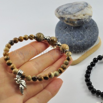 Pulseiras Onix e Jaspe Paisagem Pulseiras Onix e Jaspe Paisagem