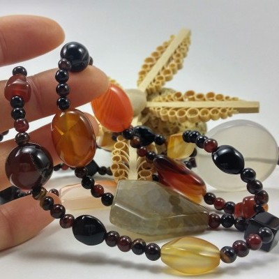 Colar comprido de Ágata