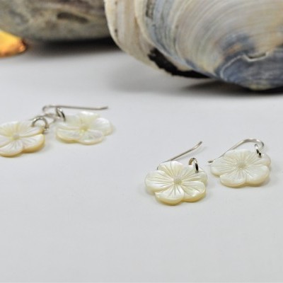 Brincos Madrepérola Prata