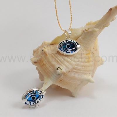 Pendente em prata Olho Turco grande