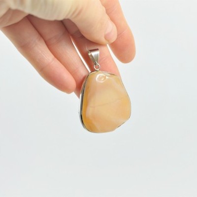 Pendente de pedra Ágata Amarela