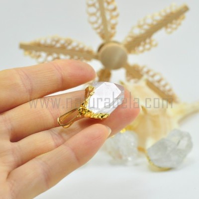 Pendente drusa de Quartzo Cristal