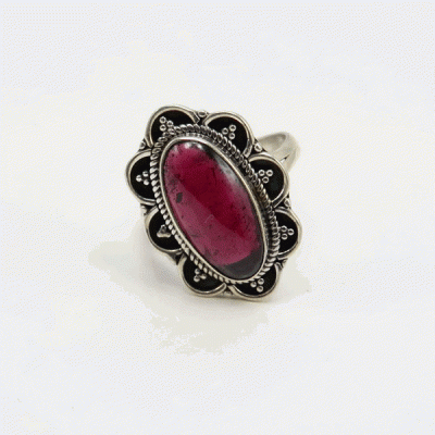 Anel em Prata Granada modelo "Diana"