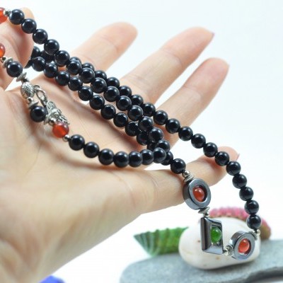 Pulseira Colar Rã do Dinheiro Preta Pulseira Colar Rã do Dinheiro Preta