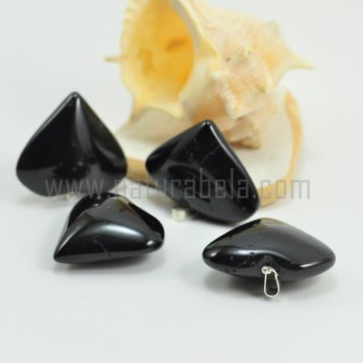 Pendente Coração de Turmalina Negra Pendente Coração de Turmalina Negra