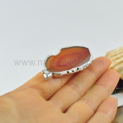 Pendente Chapa de Ágata em Prata 05