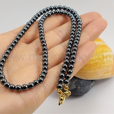Colar em Hematite bolas 4mm Colar em Hematite bolas 4mm