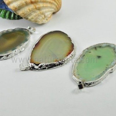 Pendente Chapa de Ágata em Prata 04