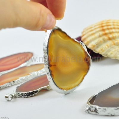 Pendente Chapa de Ágata em Prata 06 Pendente Chapa de Ágata em Prata 06