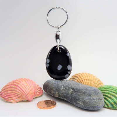 Porta-chaves Signo Capricórnio Obsidiana Nevada