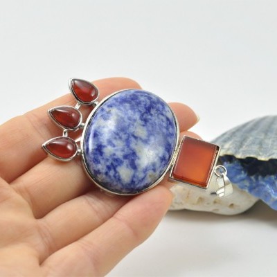 Pendente com pedras naturais estilo "Egipto"