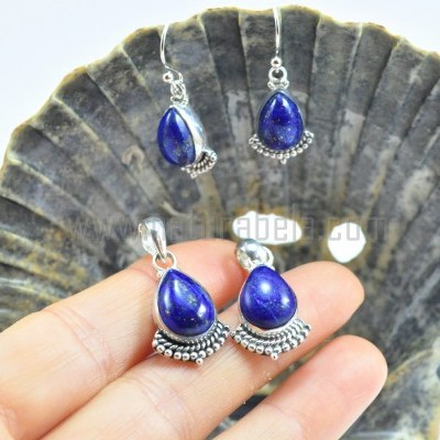 Pendente lágrima em Prata com LapisLazuli