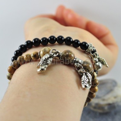 Pulseiras Onix e Jaspe Paisagem