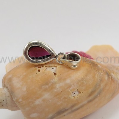 Pendente em Prata com Granada "gota"