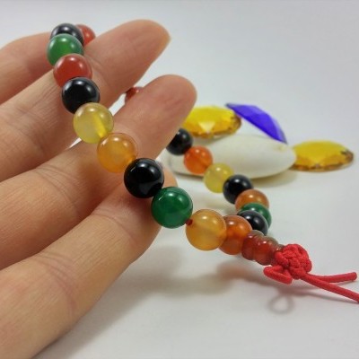 Pulseira Mala Tibetano de Ágatas Multicor