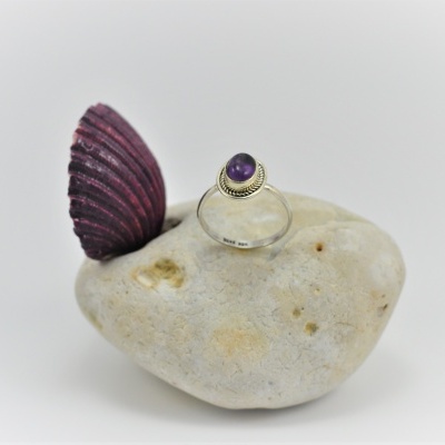 Anel em Prata com Ametista Anel em Prata com Ametista