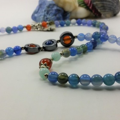 Pulseira Colar Sapo da Sorte Azul Marinho Pulseira Colar Sapo da Sorte Azul Marinho