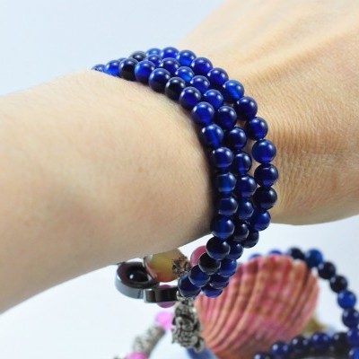 Pulseira Colar Sapo da Sorte Azul escuro Pulseira Colar Sapo da Sorte Azul escuro