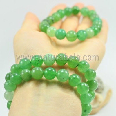 Pulseira de bolas de Jade Verde