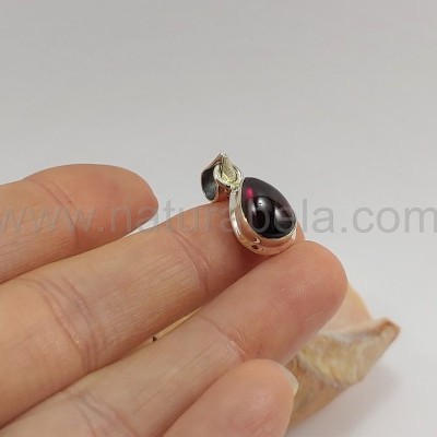 Pendente em Prata com Granada "gota"