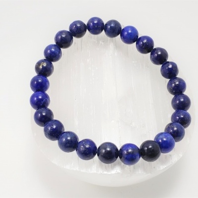 Pulseira de bolas Lápis-Lazúli 8mm