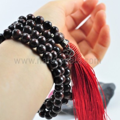 Mala Budista de Pedra Olho de Boi 8mm - Terço Tibetano OM