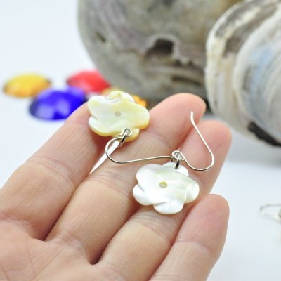 Brincos Madrepérola Prata