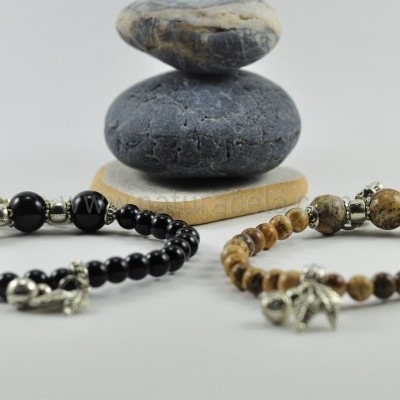 Pulseiras Onix e Jaspe Paisagem Pulseiras Onix e Jaspe Paisagem