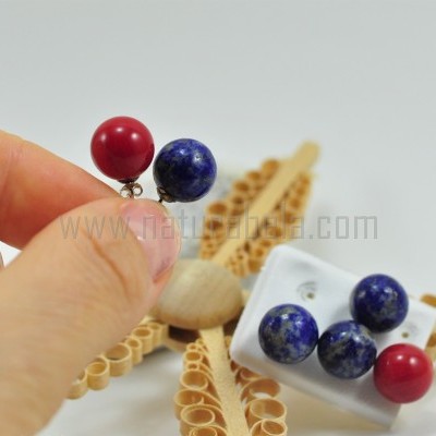 Brincos Bola 10mm com fecho em PRATA