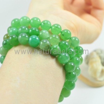 Pulseira de bolas de Jade Verde
