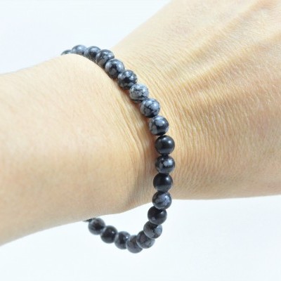 Pulseira de bolas Obsidiana Nevada