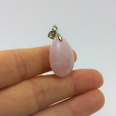 Pendente Quartzo rosa "lágrima"